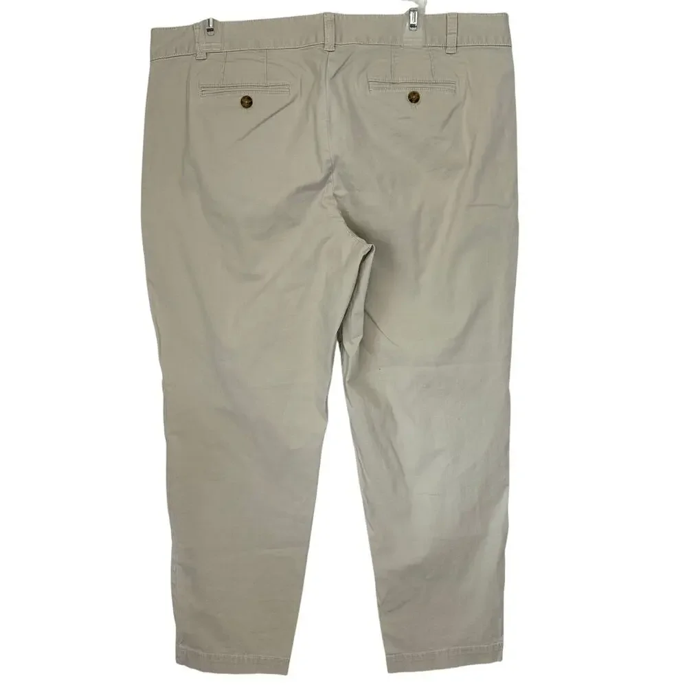 Talbots The Weekend Chino Pant Beige Khaki Petite Size 16P